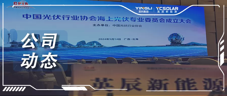 英辰新能源当选中国光伏行业协会“海上专委会”委员单位